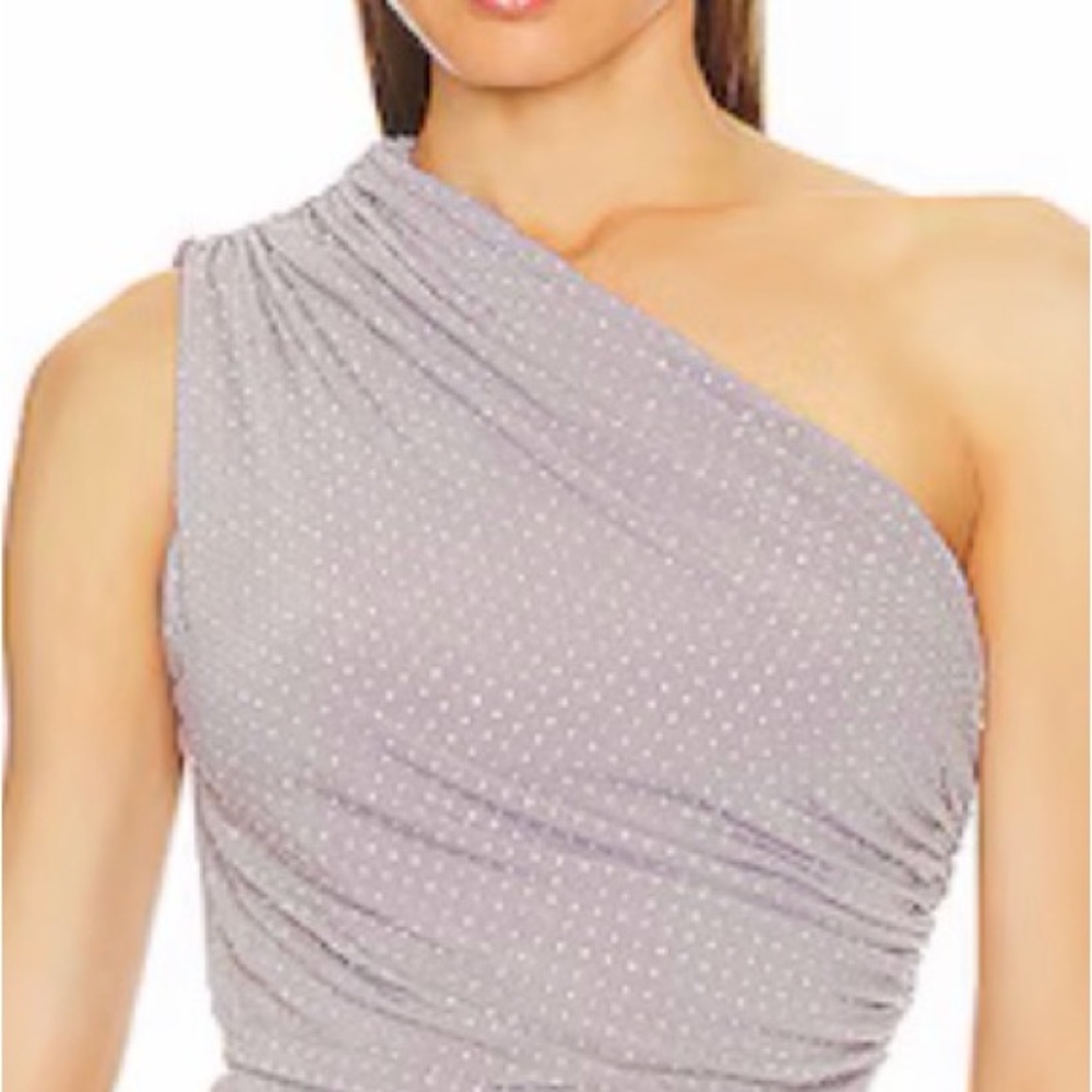 Song of Style One-Shoulder Polka Dot Top - Light Lavender
